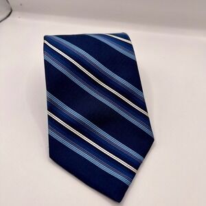 Tommy Hilfiger Silk Striped Tie‎ Mens Blue White Purple Formal Business